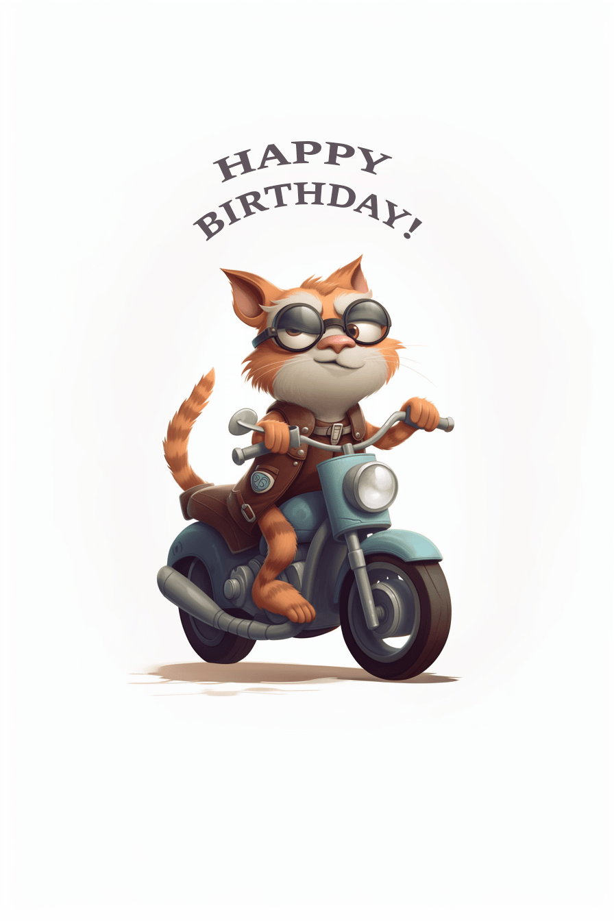 Happy Birthday motorbike Greeting card for motorbiker - Image 2