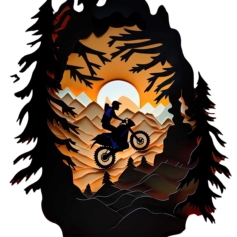 floss007_paper_cut_craft_illustration_of_a_motorbiker_in_mounta_f4a18b92-62f3-4160-8b17-c269e48c1ca1-gigapixel-art-scale-6_00x