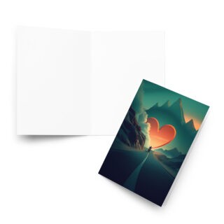 Love, birthday and valentines motorbike Greeting card for motorbikers