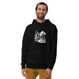 Triumph Scrambler camping adventure motorbike Unisex Hoodie for motorbikers