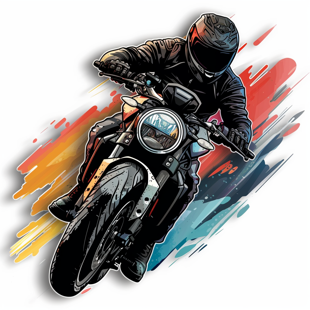 Colouful motorbike  mug with color Inside for motorbiker - Image 2