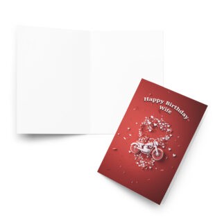 Happy Birthday Wife motorbike Greeting card for motorbiker wife