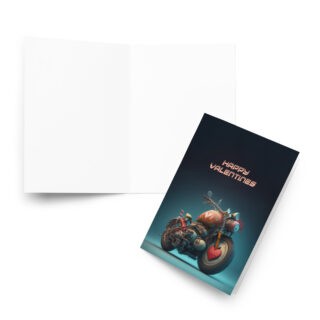 Valentines motorbike Greeting card for motorbiker