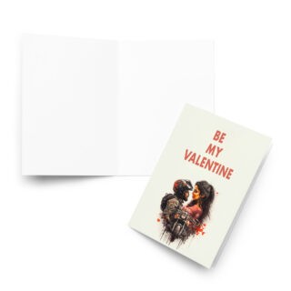 Valentines for a motorbiker Greeting card for motorbike rider