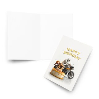Happy birthday motorbike Greeting card for motorbiker