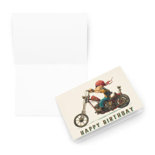 Happy Birthday Chopper harley davidson motorbiker card for motorbiker