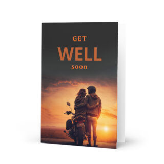Get Well Soon motorbike Greeting card for motorbiker