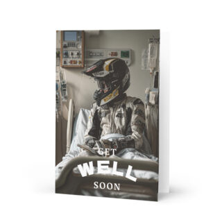 Get Well Soon motorbike Greeting card for motorbiker
