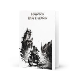 Happy Birthday motorobike Greeting card for motorbikers