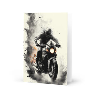 generic motorbike Greeting card for motorbiker