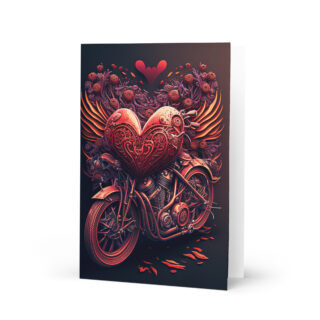 Valentine Love motorbike Greeting card for motorbiker