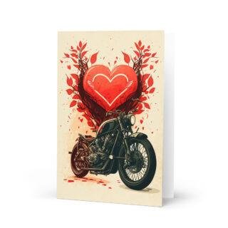 Love valentines or not, motrobike Greeting card for motorbiker