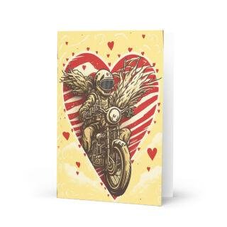 Love Valentine motorbike Greeting card for motorbiker