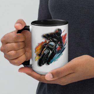 Colouful motorbike Mug with Color Inside for motorbiker