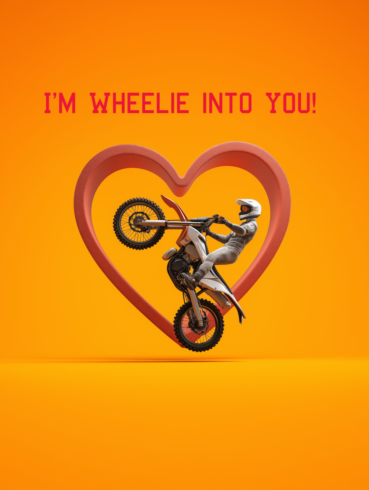 motorbiker valentines Greeting card - Image 2