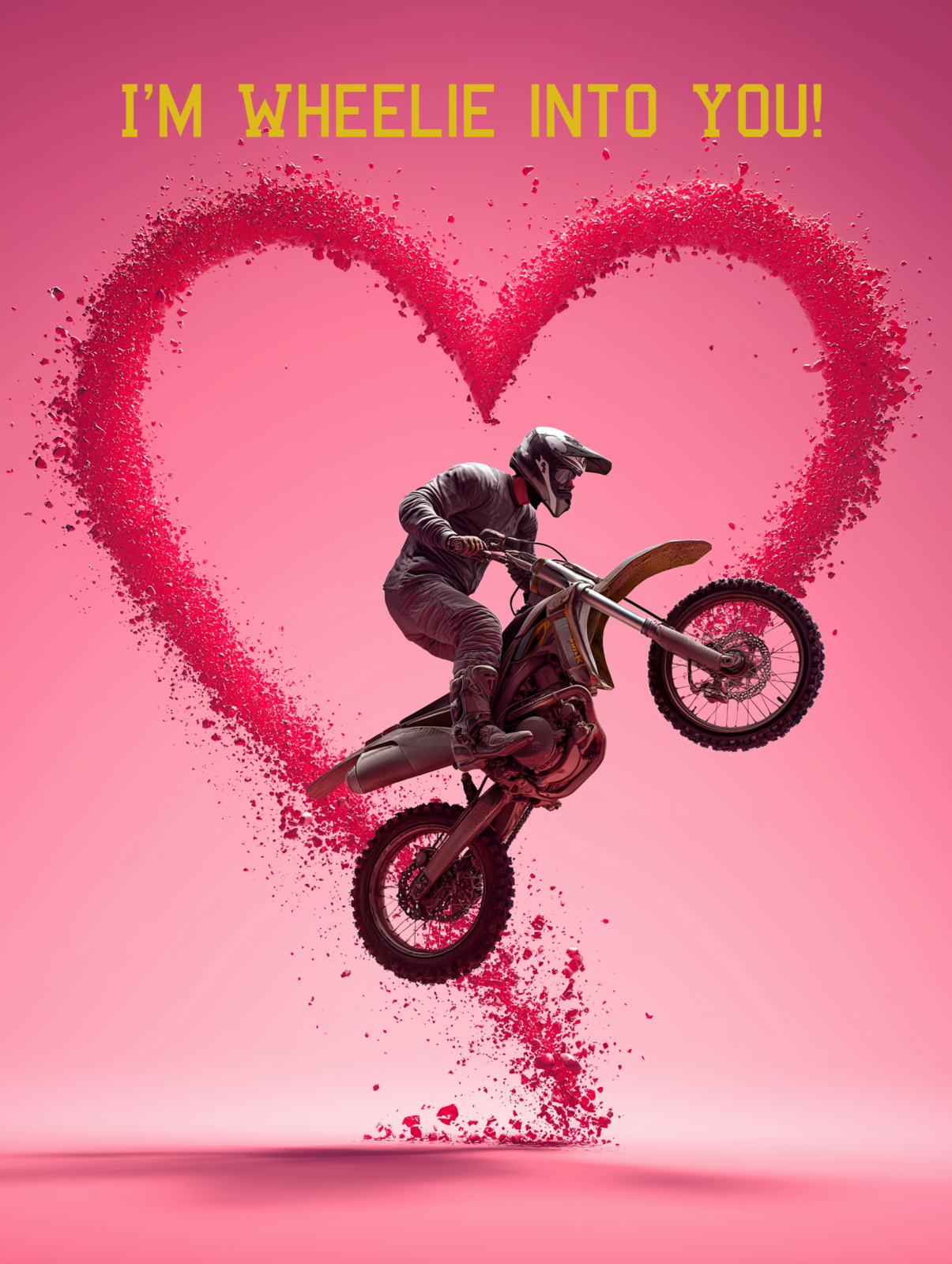 Motorbiker valentines greeting card - Image 2