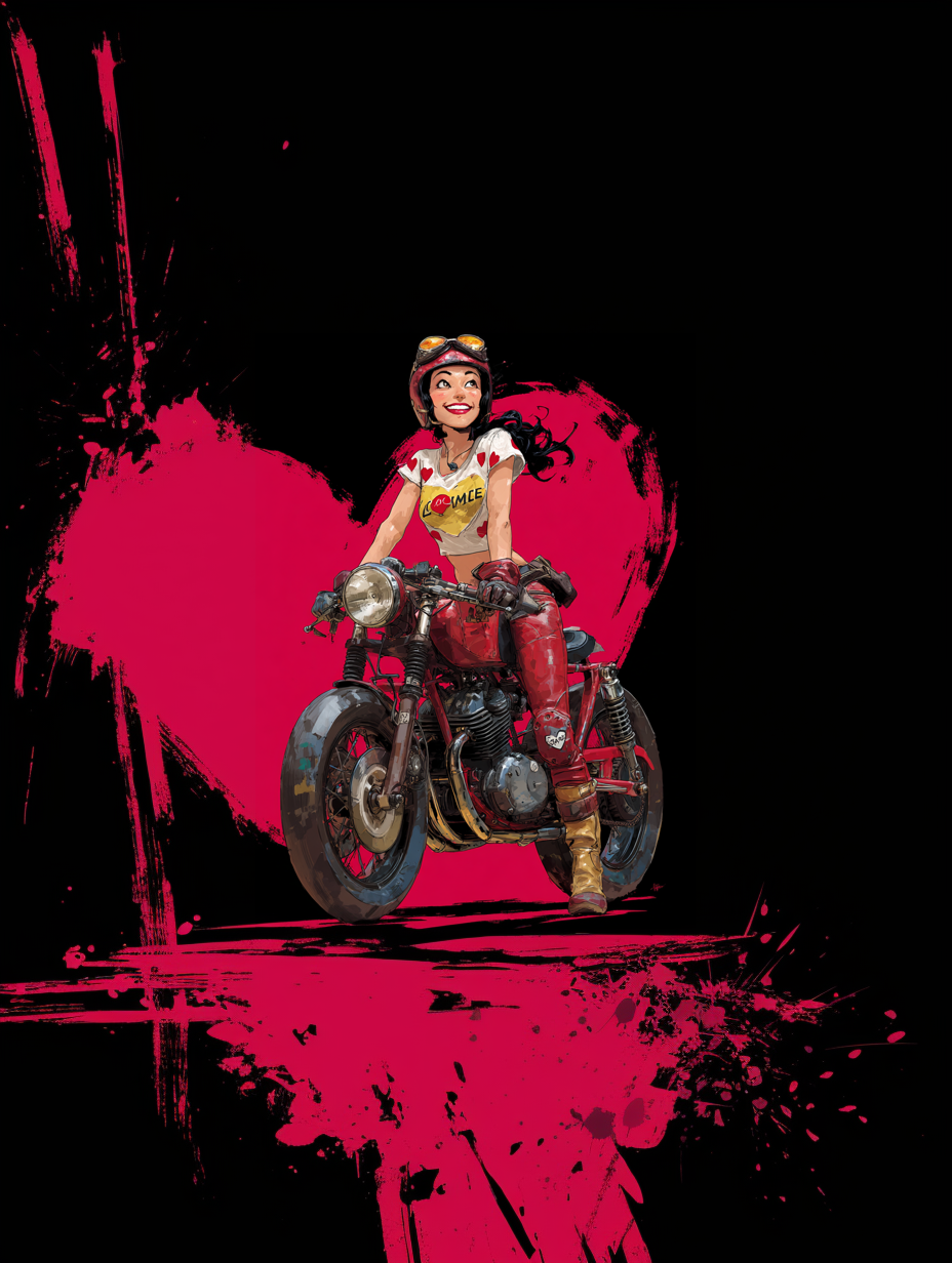 valentine for a motorbike Greeting card - Image 2