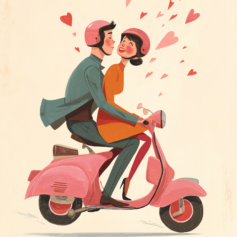 floss007_valentines_card_for_motorbikers_on_vespa_--ar_34_--v_7_1c382d57-6fe0-4c67-b62d-4057af7976bc