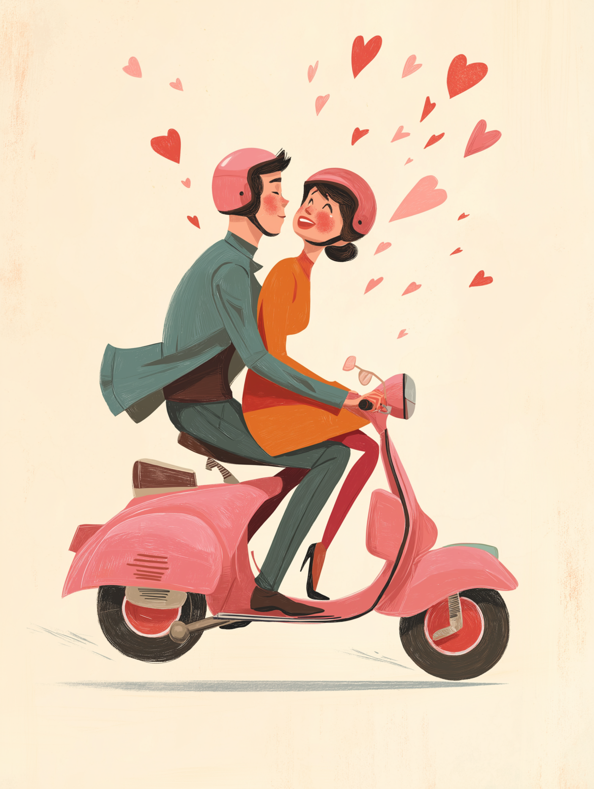 Scooter vespa valentines Greeting card for motorbikers - Image 2
