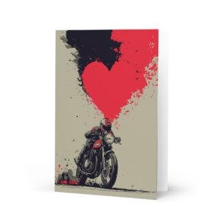 valentines for lovers and motorbikers Greeting card