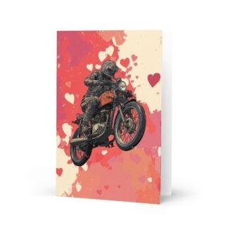 motorbiker valentines Greeting card