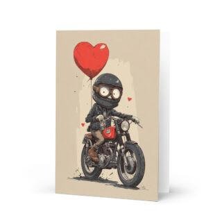 Valentines motorbikes greeting card for motorbiker