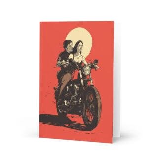 Harley Davidson Valentines Greeting card for motorbiker