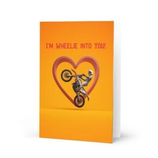 motorbiker valentines Greeting card