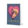 Valentines greeting card for a motorbiker
