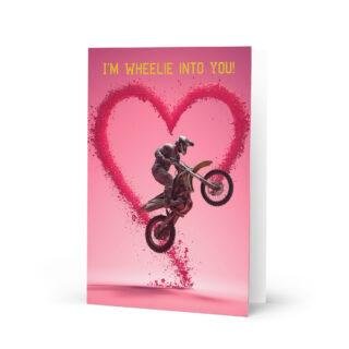 Motorbiker valentines greeting card