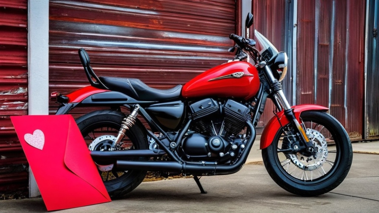 Photo Valentines Day cards for motorcyclists