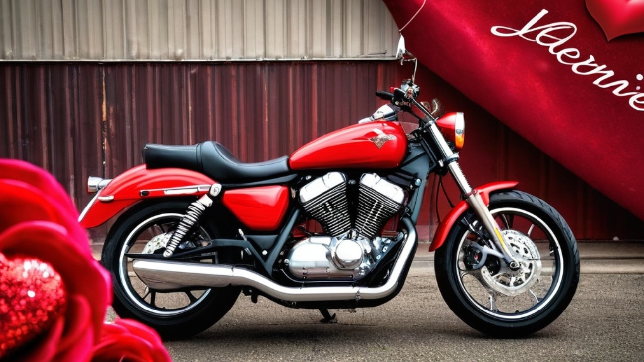 Photo valentine cards motorcycle designs