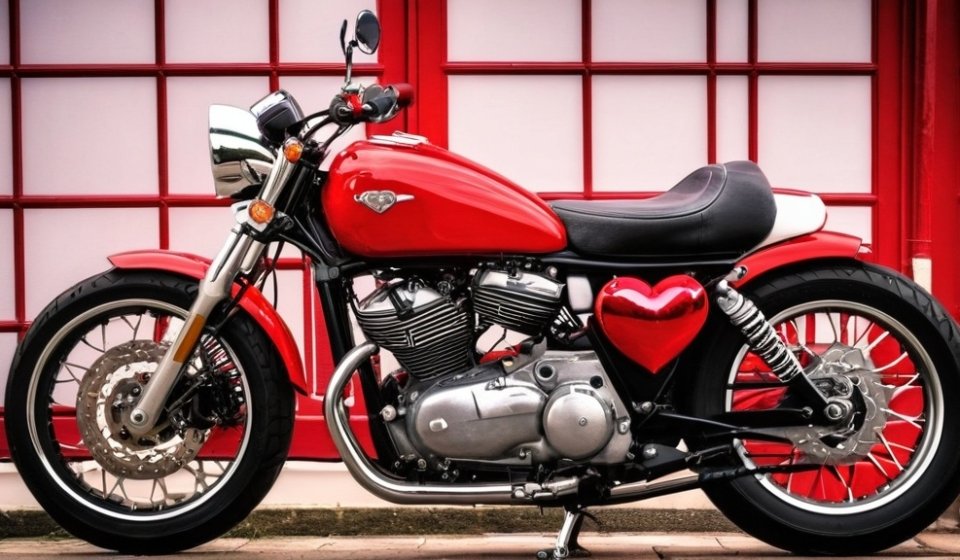 Photo motorbike valentine cards