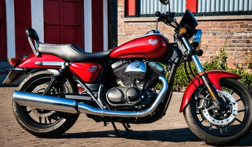 Photo motorbike valentine cards