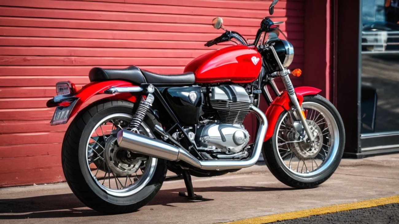 Photo motorcycle Valentines cards