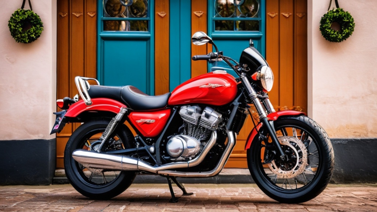 Photo motorbike themed valentine cards